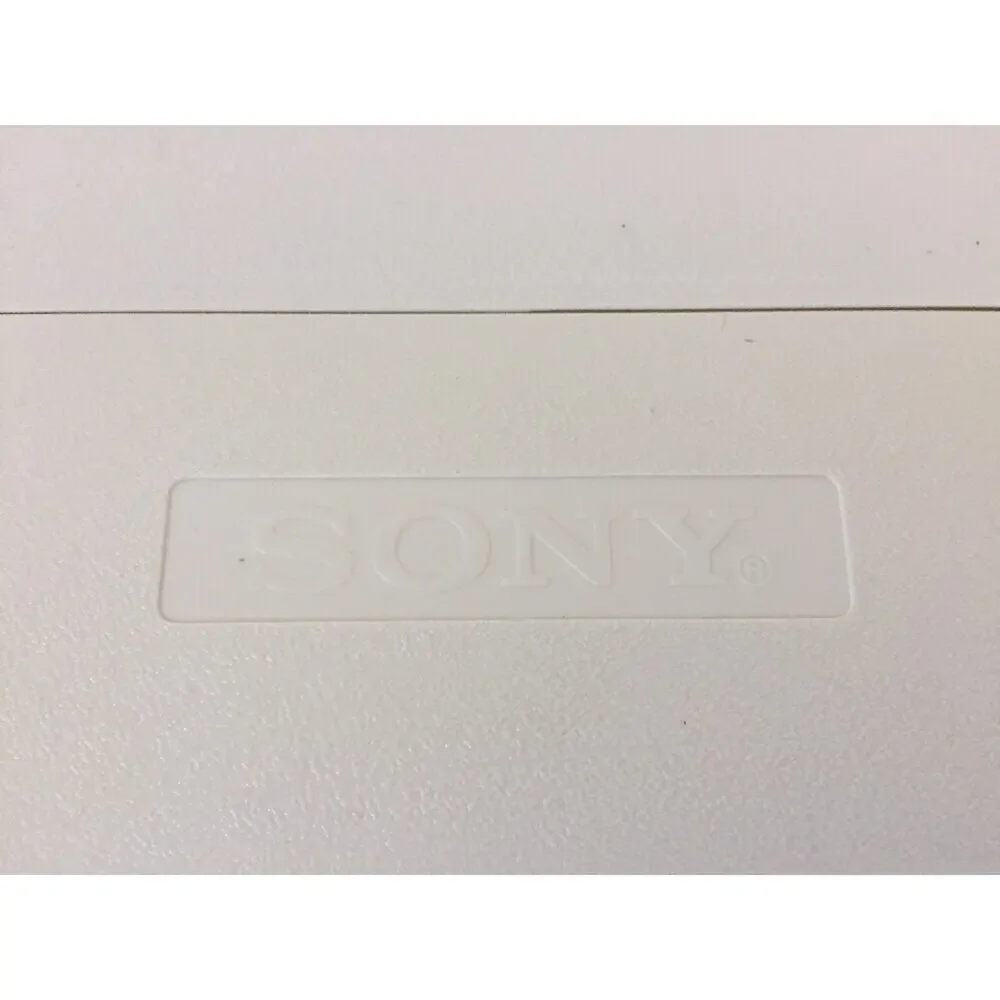 Vintage Sony 3.5in Floppy Disk Media Storage Case Top Open Hard Body Box Beige